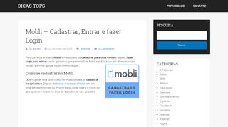 
                            6. Mobli – Cadastrar, Entrar e fazer Login - Dicas Tops