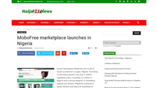 
                            1. MoboFree marketplace launches in Nigeria | Naija247news