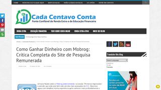 
                            13. Mobrog: Como ganhar dinheiro | Cada Centavo Conta