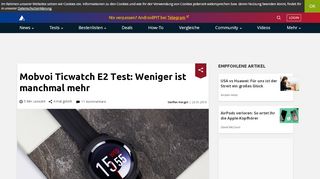 
                            13. Mobvoi Ticwatch E2 Test: Weniger ist manchmal mehr | AndroidPIT