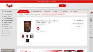 
                            8. Moccona Americano Premium Instant Coffee Doy Pack 120g. | Tops ...