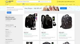 
                            5. Mochila Para Notebook Login - Mochilas no Mercado Livre Brasil