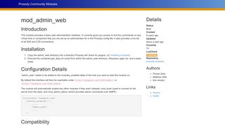 
                            3. mod_admin_web - Prosody Community Modules