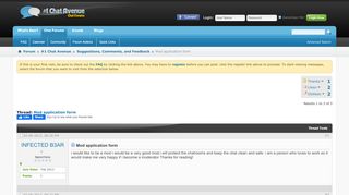 
                            4. Mod application form - Chat Forums - Chat Avenue