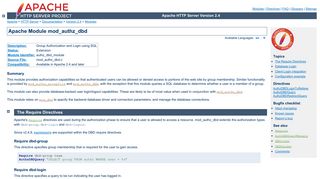
                            8. mod_authz_dbd - Apache HTTP Server Version 2.4