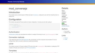 
                            6. mod_conversejs - Prosody Community Modules