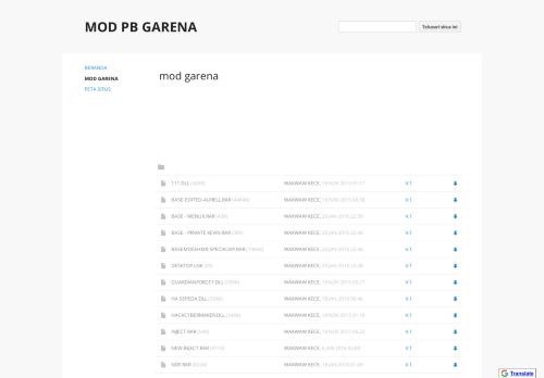 
                            10. mod garena - MOD PB GARENA - Google Sites