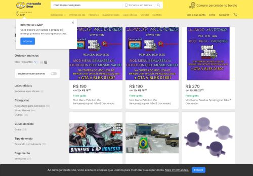 
                            2. Mod Menu Semjases - Games no Mercado Livre Brasil