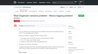 
                            8. Mod Organizer versions problem - Nexus logging problem · Issue ...