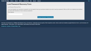 
                            3. Mod The Sims - Lost Password Recovery Form