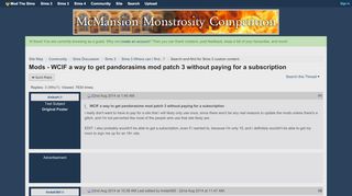 
                            13. Mod The Sims - WCIF a way to get pandorasims mod patch 3 without ...