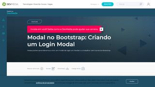 
                            2. Modal no Bootstrap: Criando um Login Modal - DevMedia