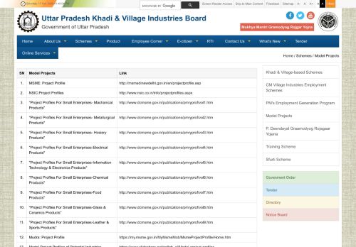 
                            7. Modal Projects - Uttar Pradesh Khadi & Village Industries Board