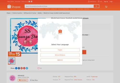 
                            8. Modal twin topup | Shopee Malaysia