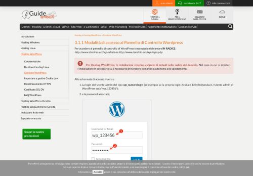 
                            3. Modalità di accesso al Pannello di Controllo Wordpress | Guide ...
