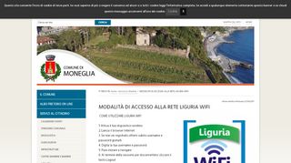 
                            6. Modalità di accesso alla rete Liguria WiFi - Comune di Moneglia