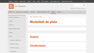 
                            8. Modalitati de plata | CEZ Romania - CEZ Vanzare