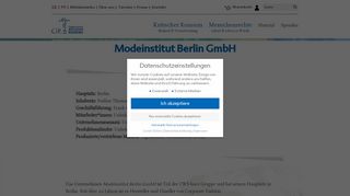 
                            8. Modeinstitut Berlin GmbH - Christliche Initiative Romero e.V. (CIR)