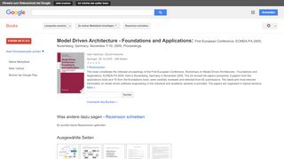 
                            10. Model Driven Architecture - Foundations and Applications: First ... - Google Books-Ergebnisseite