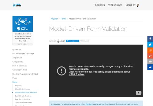 
                            3. Model Driven Form Validation • Angular - Codecraft.tv