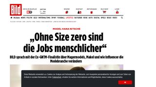 
                            13. Model Hana Nitsche - „Ohne Size zero sind die Jobs menschlicher ...