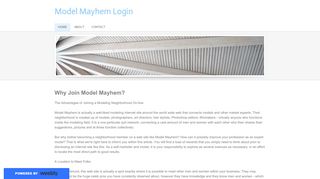 
                            9. Model Mayhem Login - Home