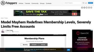 
                            5. Model Mayhem Redefines Membership Levels, Severely Limits Free ...