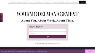 
                            5. Model Sign In | YUMM - Your Model Management