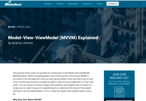 
                            13. Model-View-ViewModel (MVVM) Explained - Wintellect