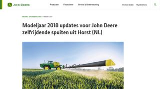 
                            4. Modeljaar 2018 updates voor John Deere zelfrijdende spuiten