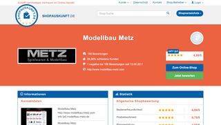 
                            10. Modellbau Metz: Erfahrungen, Bewertungen, Meinungen