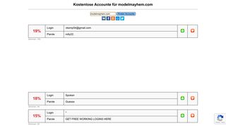 
                            5. modelmayhem.com - kostenlose Accounte, Parolen und Logine