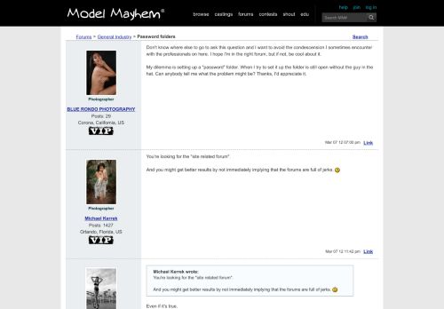 
                            3. ModelMayhem.com - Password folders