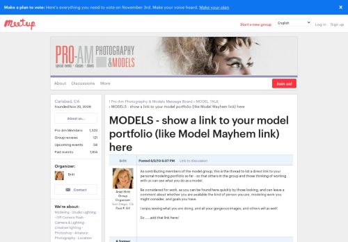 
                            11. MODELS - show a link to your model portfolio (like Model Mayhem ...