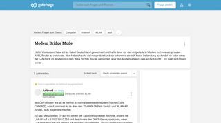 
                            12. Modem Bridge Mode (Computer, Internet, WLAN) - Gutefrage