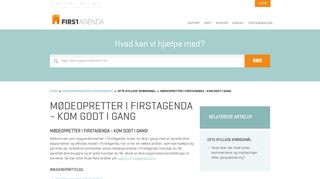 
                            8. Mødeopretter i Prepare - Kom godt i gang | First Agenda Support