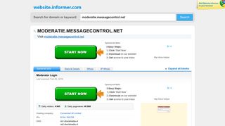 
                            3. moderatie.messagecontrol.net at WI. Moderator Login - Website Informer