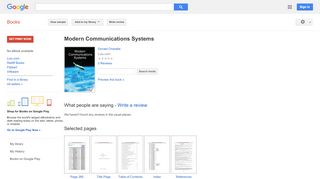 
                            9. Modern Communications Systems