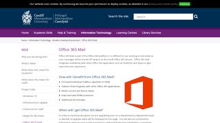 
                            5. Modern Desktop Environment Office 365 Mail - Cardiff Metropolitan ...