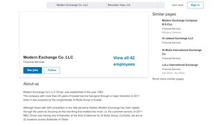 
                            7. MODERN EXCHANGE CO LLC | LinkedIn