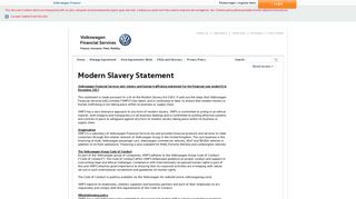 
                            10. Modern Slavery Statement - Volkswagen Finance