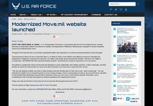 
                            5. Modernized Move.mil website launched > U.S. Air Force > Article ...