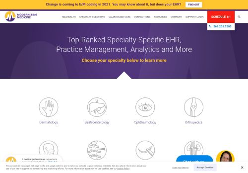 
                            9. Modernizing Medicine | Specialty-Specific EMR Systems & Suites