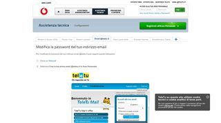 
                            7. Modifica la password del tuo indirizzo email @teletu.it - TeleTu Supporto