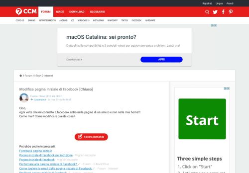 
                            13. Modifica pagina iniziale di facebook - CCM