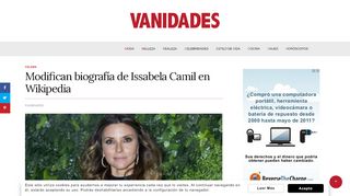 
                            8. Modifican biografía de Issabela Camil en Wikipedia - Vanidades