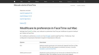 
                            6. Modificare le preferenze in FaceTime sul Mac - Supporto Apple
