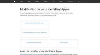 
                            8. Modification de votre identifiant Apple - Assistance Apple