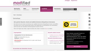 
                            5. modified eCommerce Shopsoftware - Demoshops