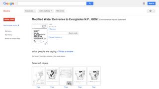
                            13. Modified Water Deliveries to Everglades N.P., GDM: Environmental ...